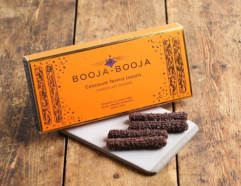 chocolate orange truffle loglets booja-booja