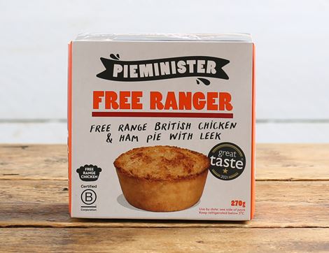 free ranger chicken ham & leek pie pieminister