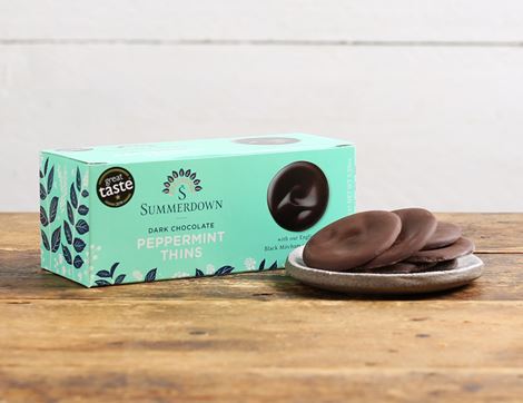 Dark Chocolate Peppermint Thins, B Corp, Non-Organic, Summerdown (150g)