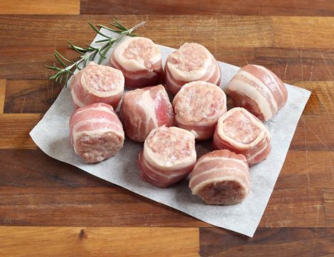 Bacon-Wrapped Stuffing Balls, High Welfare, Non-Organic, Farmison & Co (500g, pack of 10)