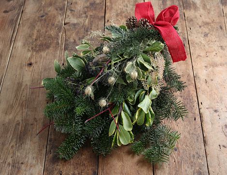 Christmas Swag Decoration, Organic Blooms