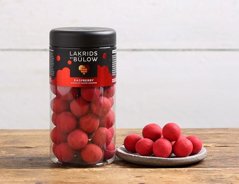 raspberry chocolate coated liquorice lakrids by bulow