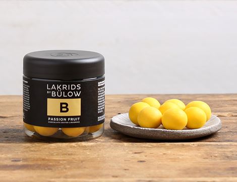 passionfruit chocolate coated liquorice lakrids by bulow