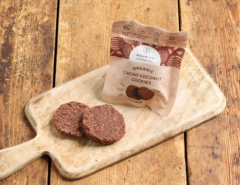 cacao coconut cookies nourish