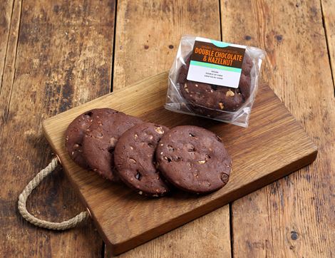 Double Chocolate & Hazelnut Biscuits, Organic, Modern Baker (Pack of 4)