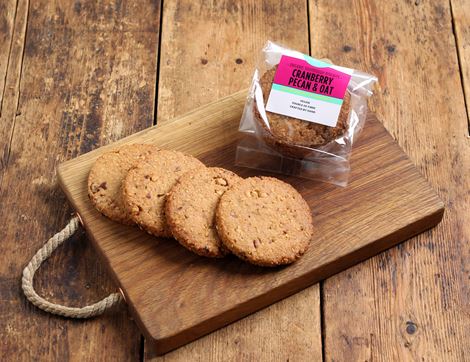 Cranberry, Pecan & Oat Biscuits, Organic, Modern Baker (Pack of 4)