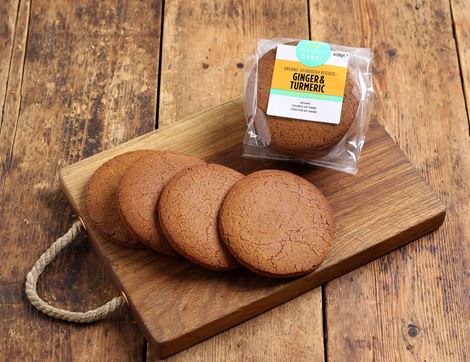 Ginger & Turmeric Biscuits, Organic, Modern Baker (Pack of 4)