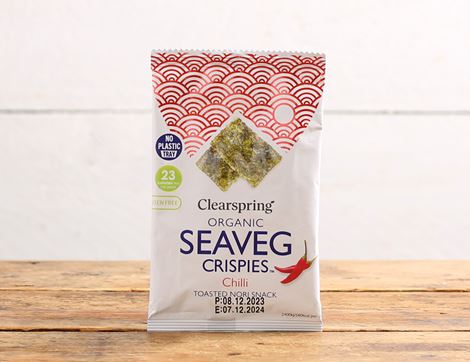 Crispy Chilli Seaweed Thins, Organic, Clearspring (4g)