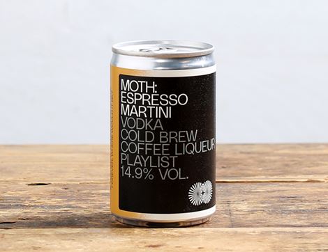 Espresso Martini in a Can, B Corp, Non-Organic, MOTH Drinks (125ml)