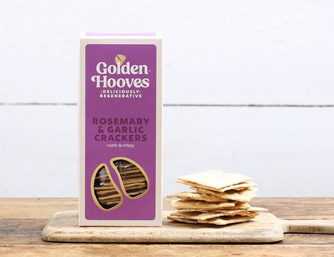 Rosemary & Garlic Crackers, Non-Organic, Golden Hooves (80g)