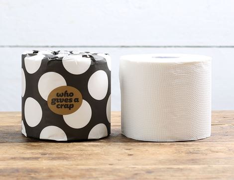 100% Bamboo Toilet Paper, Who Gives a Crap (pack of 4)