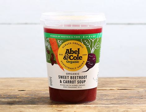 Sweet Beetroot & Carrot Soup, Organic, Abel & Cole (600g)