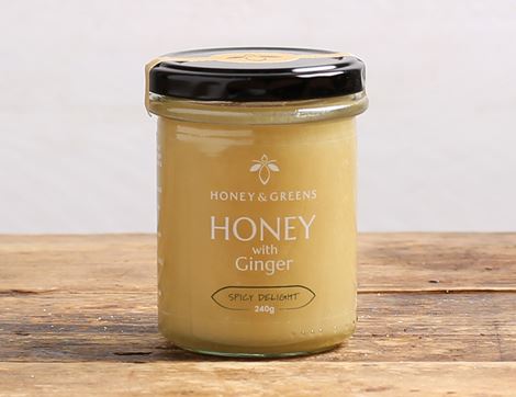 Honey with Ginger, Non-Organic, Honey & Greens (240g)