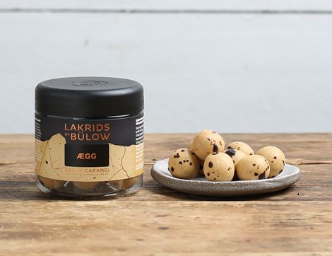 Crispy Caramel Liquorice Eggs, B Corp, Non-Organic, Lakrids by Bülow (125g)