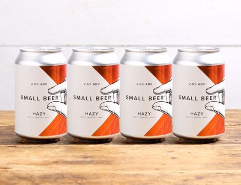 Small Beer Hazy, 2.6%, B Corp, Non-Organic (4 x 330ml)