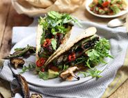 Grilled Asparagus & Shiitake Tacos