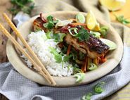 Grilled Thai Salmon with Stir Fried Veg