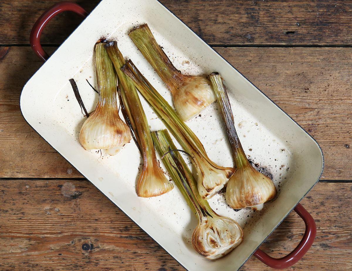 Roast Green Garlic Recipe