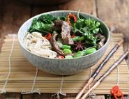 Speedy Miso Beef Noodle Bowl