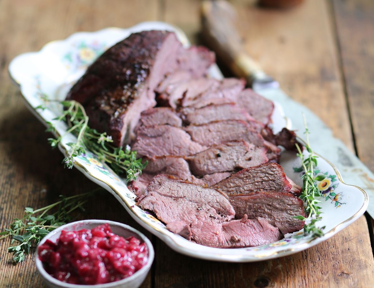 Barbecued Venison with Plum & Thyme Sauce Recipe | Abel & Cole