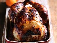 Roast Chicken with a Honey & Clementine Glaze