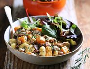 Gnocchi with Creamy Squash, Chestnut & Mushroom Sauce