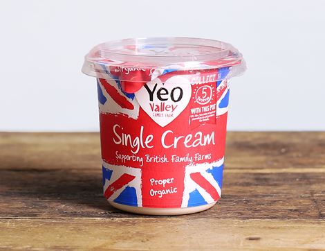 organic single cream yeo valley