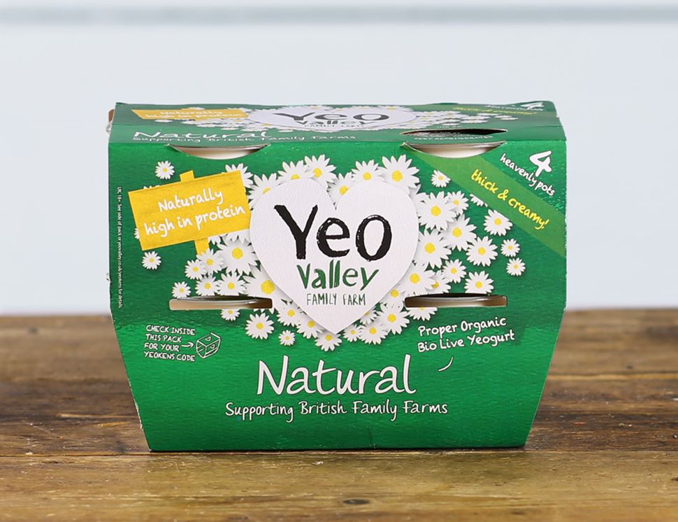 Natural Yogurt Organic Yeo Valley 4 X 120g