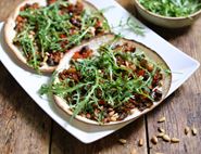 Turkish Pizzas with Aubergine & Pine Nut Topping