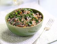 Creamy Chestnut Mushroom, Summer Herb & Pearl Barley Risotto