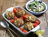 Baked Mushrooms Stuffed with Feta & Herby Quinoa