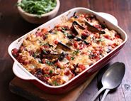 Aubergine, Potato & Mozzarella Gratin