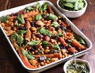 Roast Vegetable & Chickpea Tray Bake