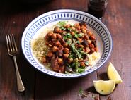 Chickpea & Aubergine Stew with Bulgar Wheat