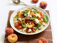 Flat Peach, Tomato & Feta Salad