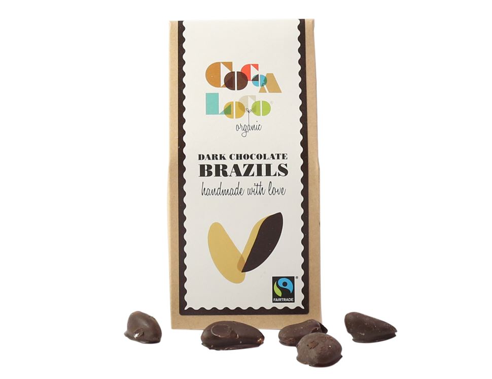 Dark Chocolate Brazil Nuts Organic Fairtrade Cocoa Loco 100g