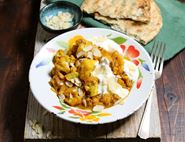 Cauliflower Korma with Naan Breads