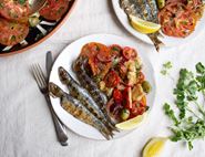 Barbecued Sardines with Panzanella Salad