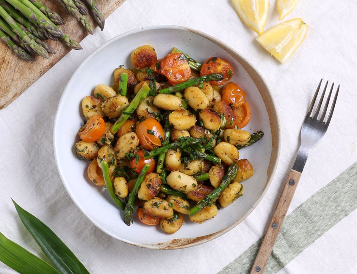 Gnocchi with Asparagus & Wild Garlic Butter