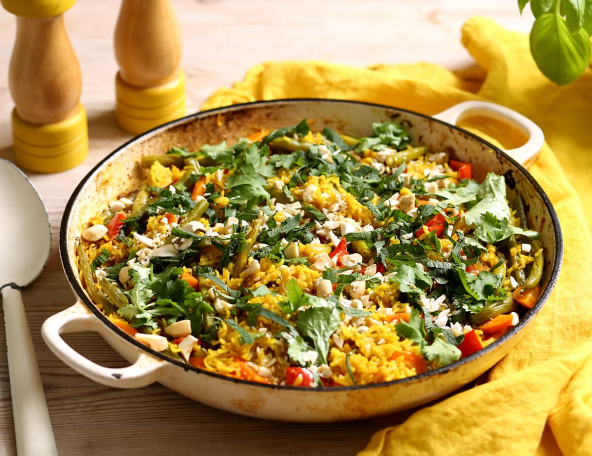 Vegetable Biryani with Cashews & Mint