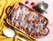 Raspberry, Chocolate & Croissant Pudding