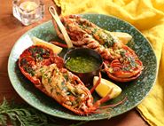 Baked Lobster with Garlic & Herb Butter