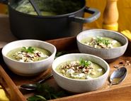 Broccoli, Leek & Goat's Cheese Soup