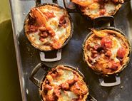 Spiced Shallot, Bean & Mozzarella Tarts