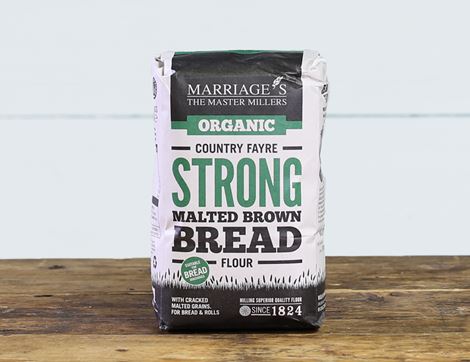 Country Fayre Malted Brown Bread Flour, Organic, Marriage's (1kg)