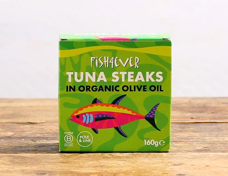 Wild Azores Tuna Steaks in Organic Olive Oil, Fish4Ever (160g)