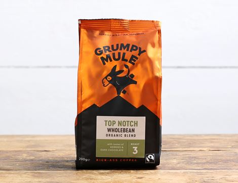 Top Notch Coffee Beans, Organic, Grumpy Mule (200g)