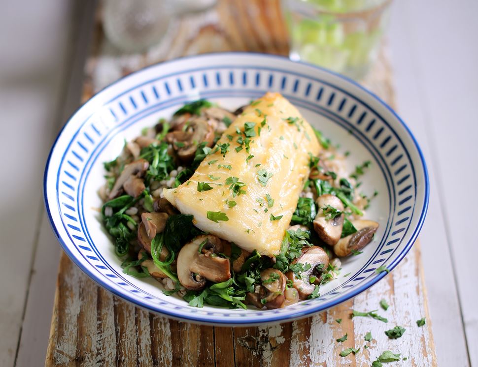 Smoked Haddock With Mushrooms Garlic And Parsley Abel And Cole 7577