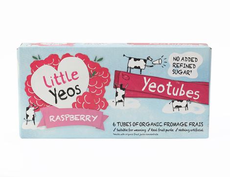 Little Yeos, Raspberry Fromage Frais Tubes, Organic, Yeo Valley (6 x 40g)