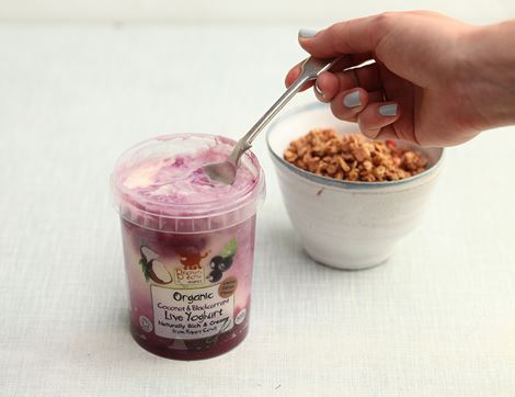 Limited Edition Coconut & Blackcurrant Yogurt, Organic, Brown Cow Organics (450g)